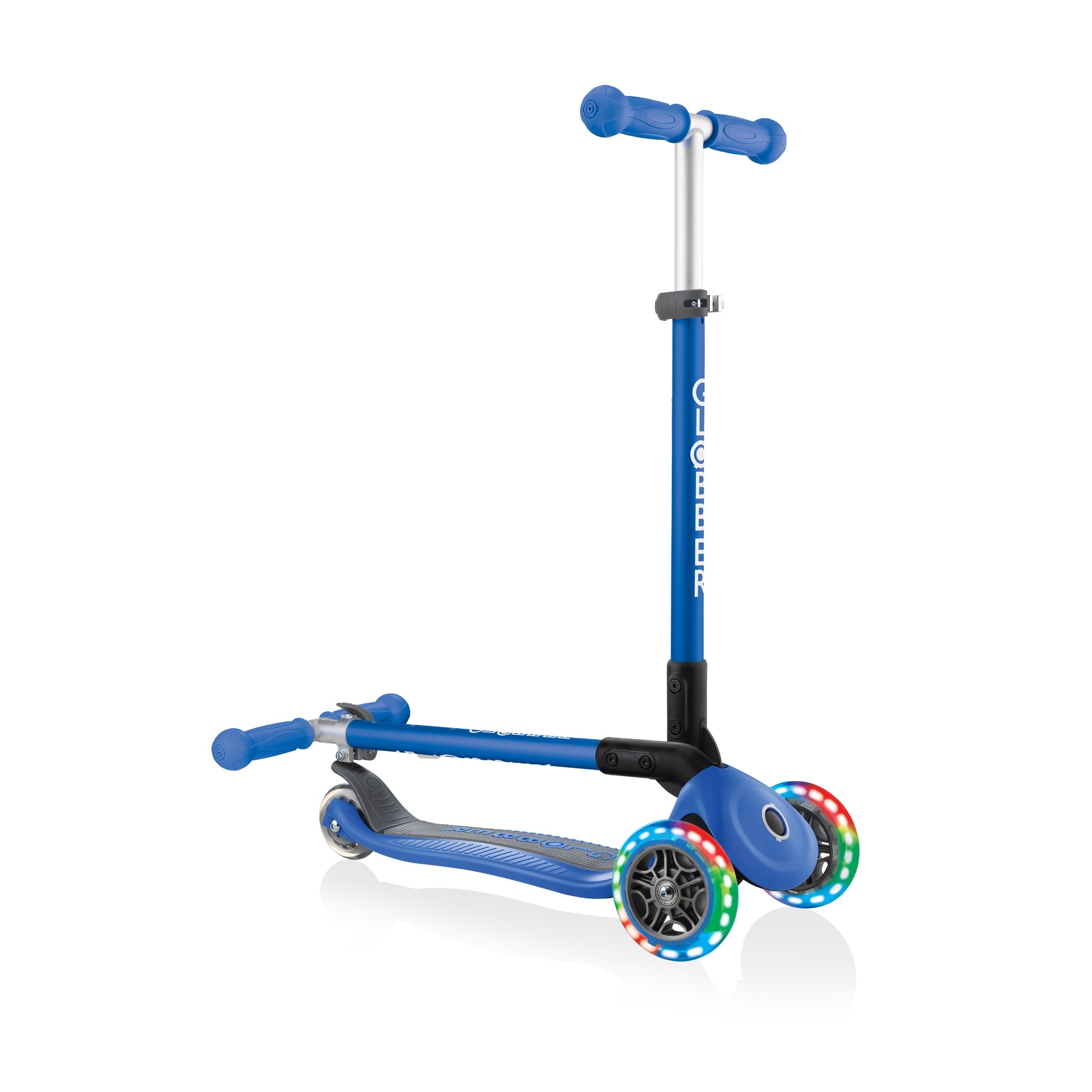 Globber Primo Height-Adjustable Foldable 3 Wheel Scooter (LED Wheels) (8 Colours) - Pupsik Singapore