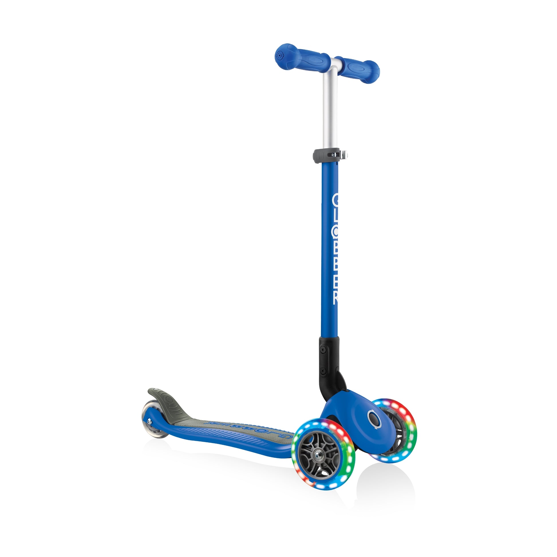 Globber Primo Height-Adjustable Foldable 3 Wheel Scooter (LED Wheels) (8 Colours) - Pupsik Singapore