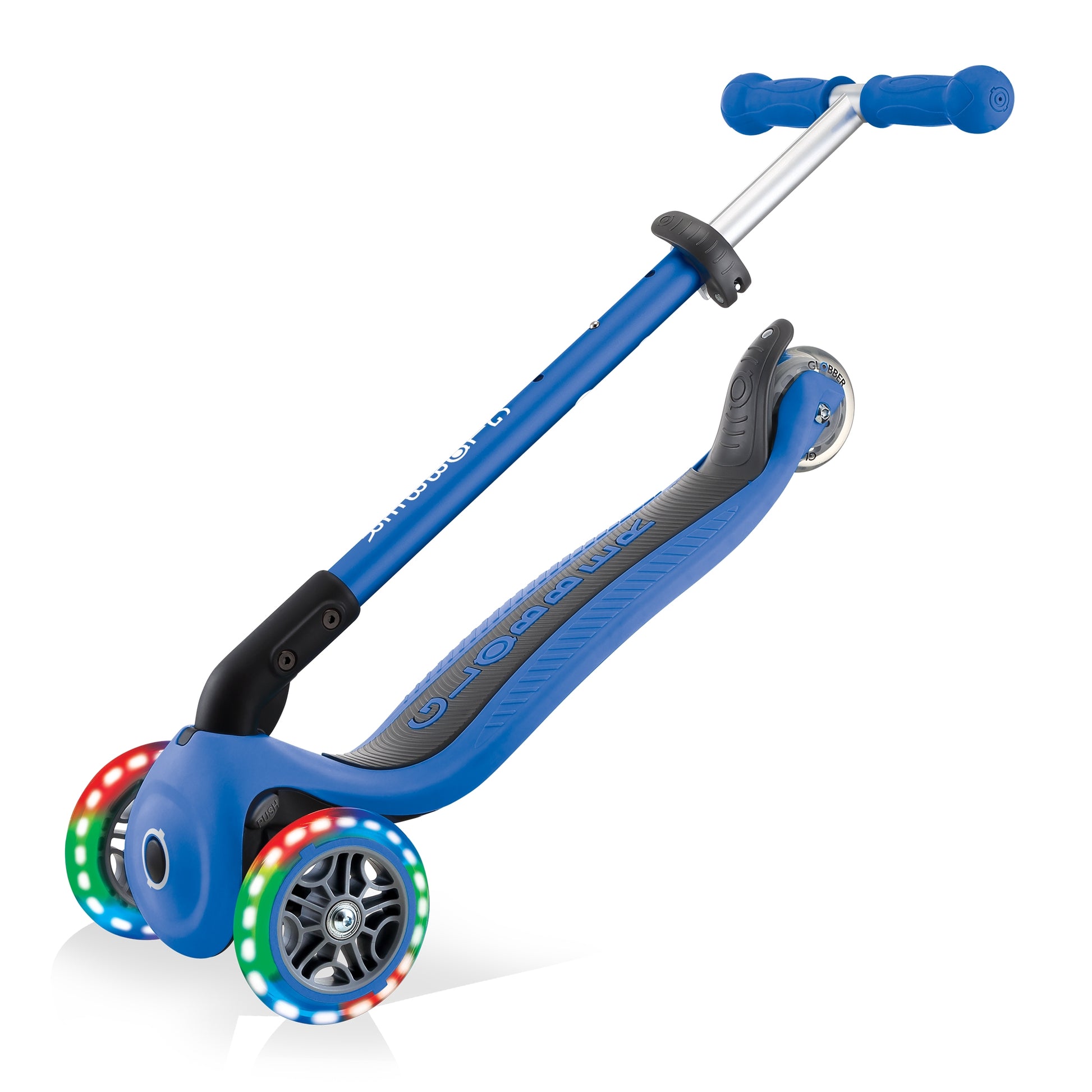 Globber Primo Height-Adjustable Foldable 3 Wheel Scooter (LED Wheels) (8 Colours) - Pupsik Singapore