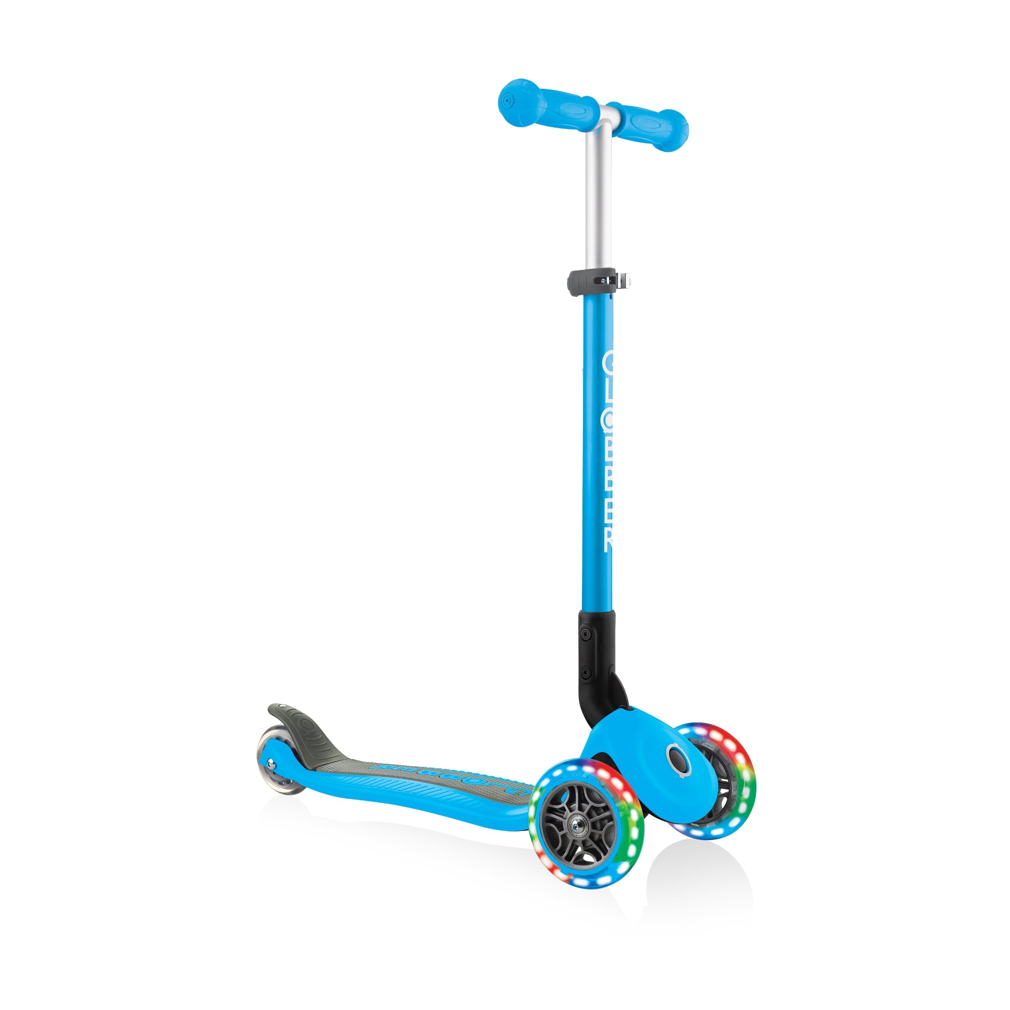 Globber Primo Height-Adjustable Foldable 3 Wheel Scooter (LED Wheels) (8 Colours)
