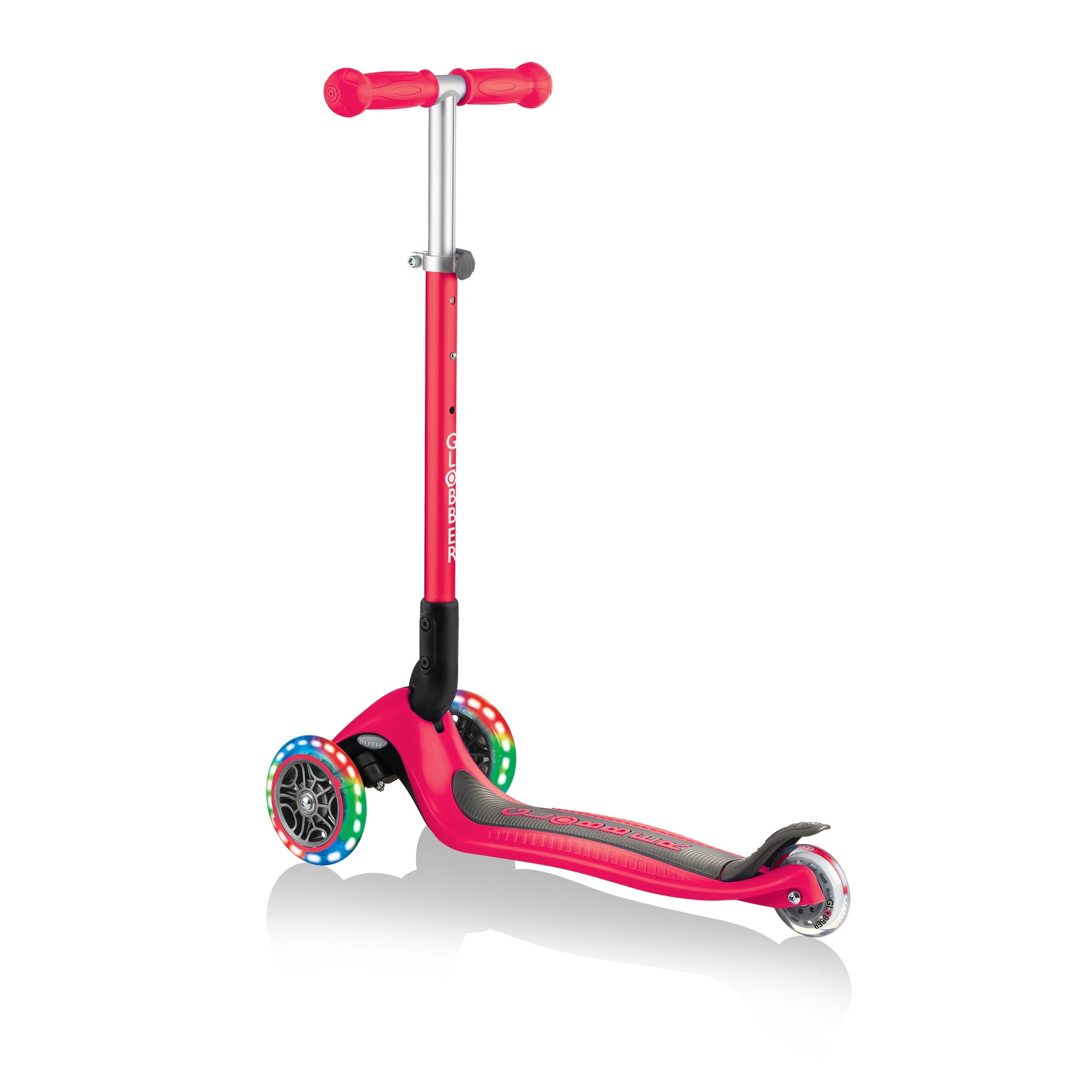Globber Primo Height-Adjustable Foldable 3 Wheel Scooter (LED Wheels) (8 Colours) - Pupsik Singapore