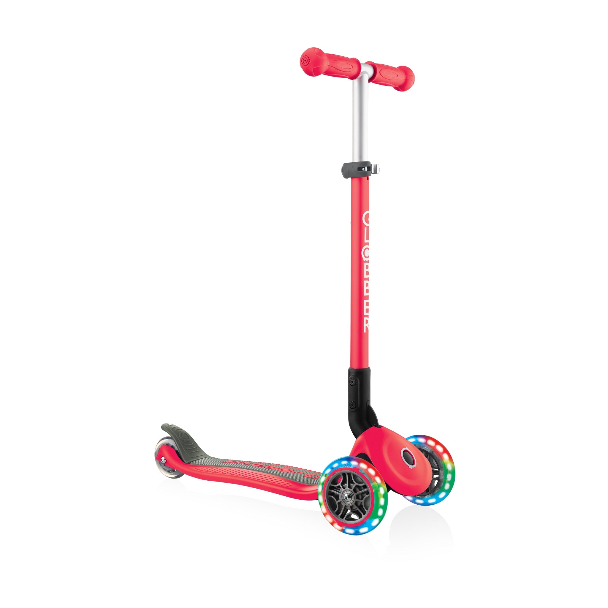 Globber Primo Height-Adjustable Foldable 3 Wheel Scooter (LED Wheels) (8 Colours)