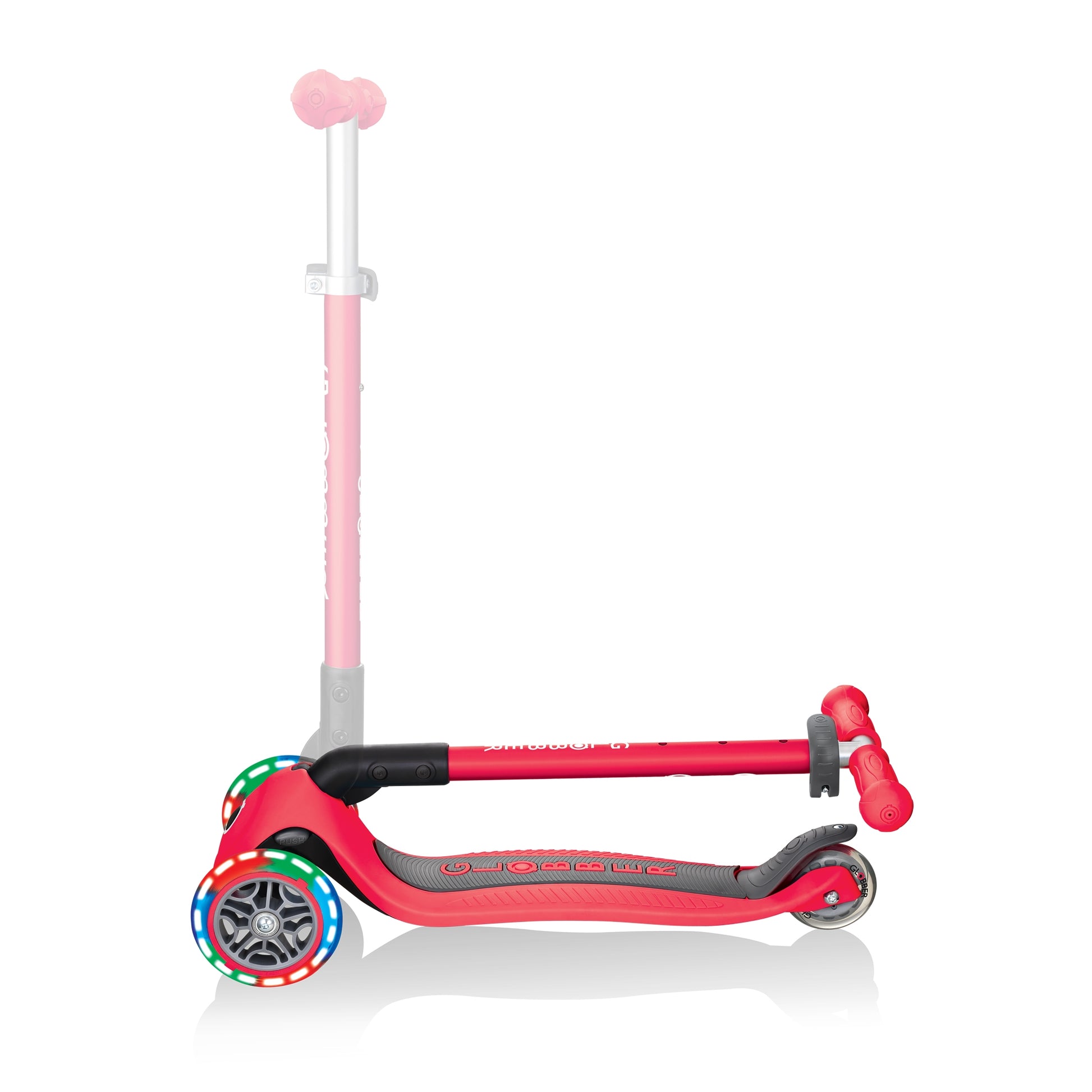 Globber Primo Height-Adjustable Foldable 3 Wheel Scooter (LED Wheels) (8 Colours) - Pupsik Singapore