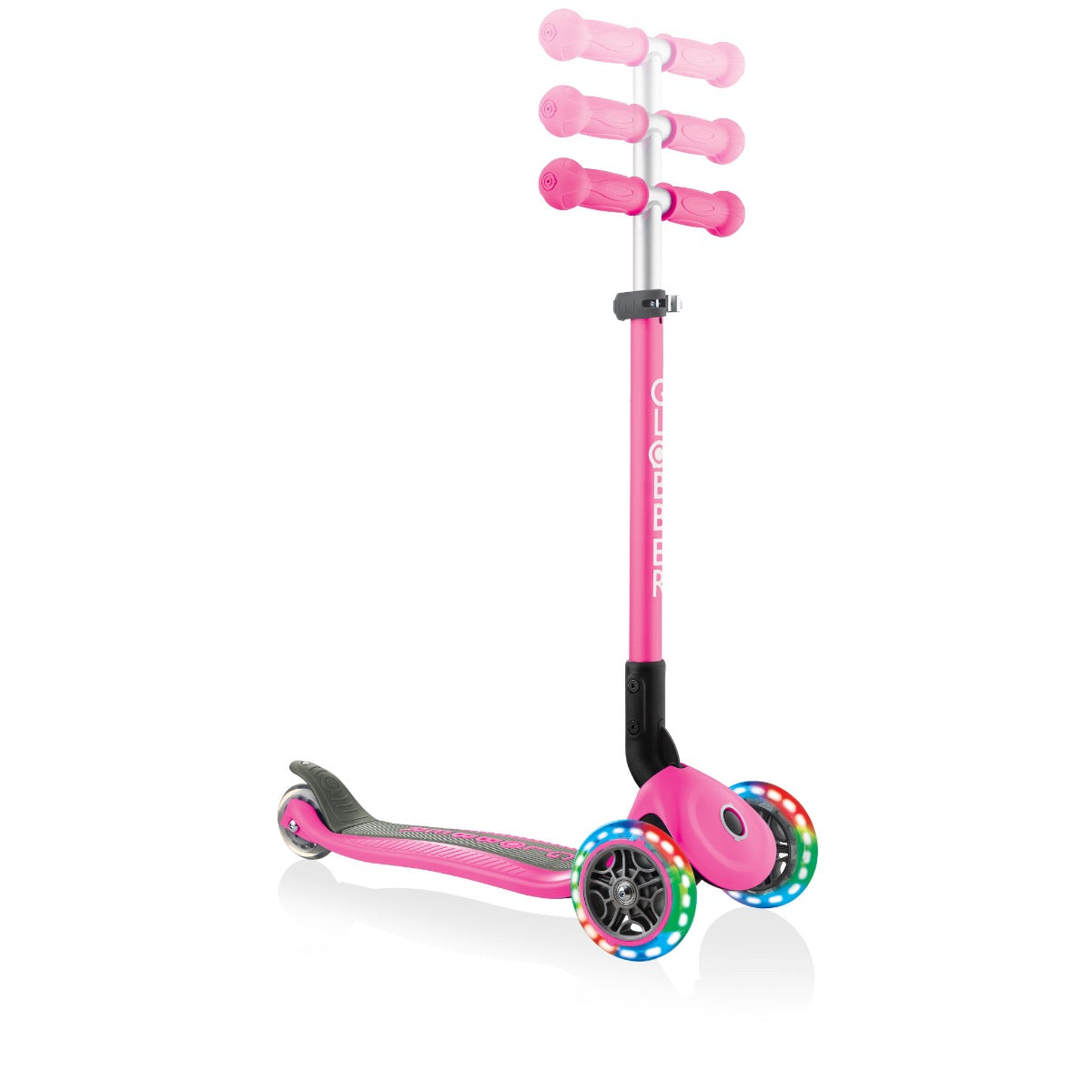Globber Primo Height-Adjustable Foldable 3 Wheel Scooter (LED Wheels) (8 Colours) - Pupsik Singapore