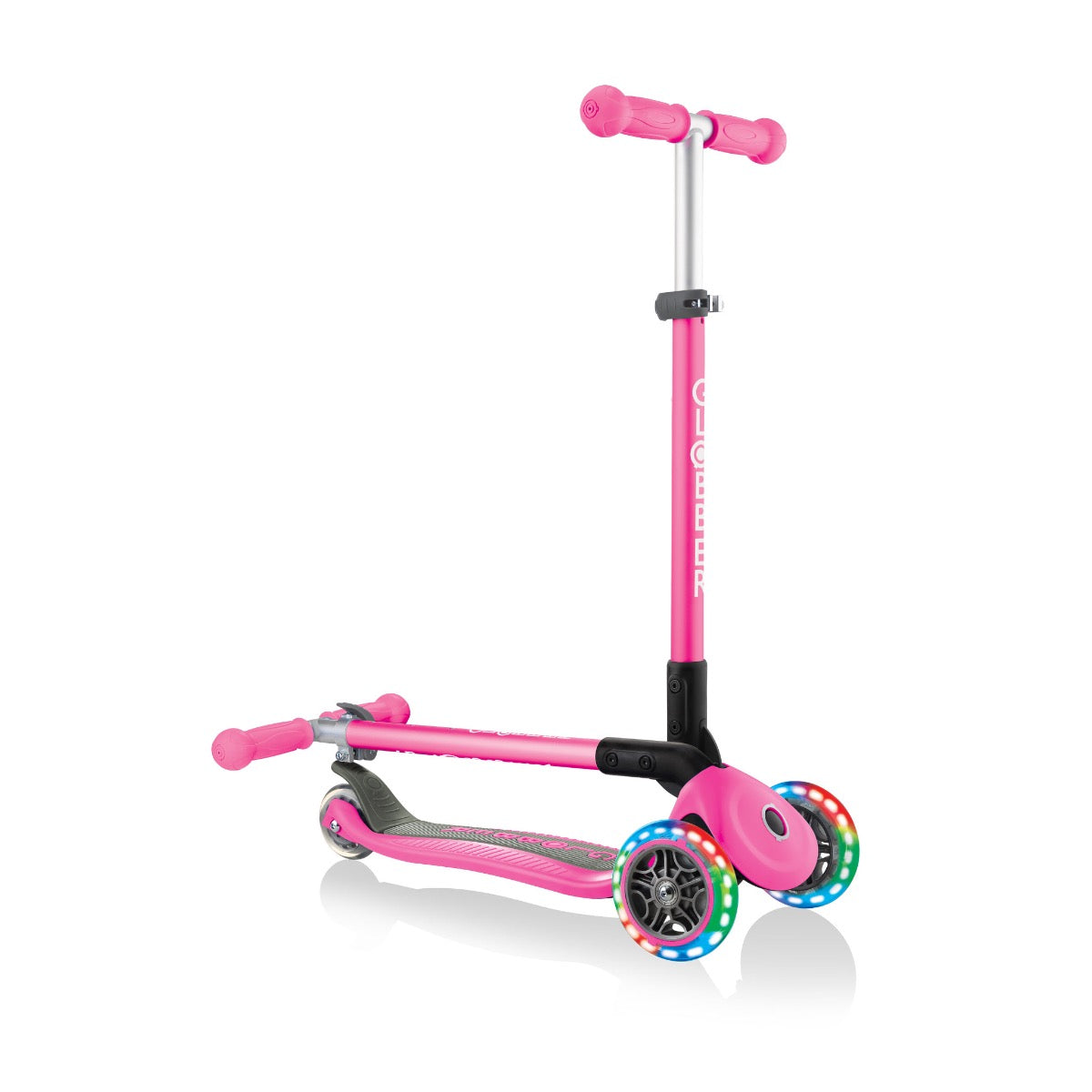 Globber Primo Height-Adjustable Foldable 3 Wheel Scooter (LED Wheels) (8 Colours) - Pupsik Singapore