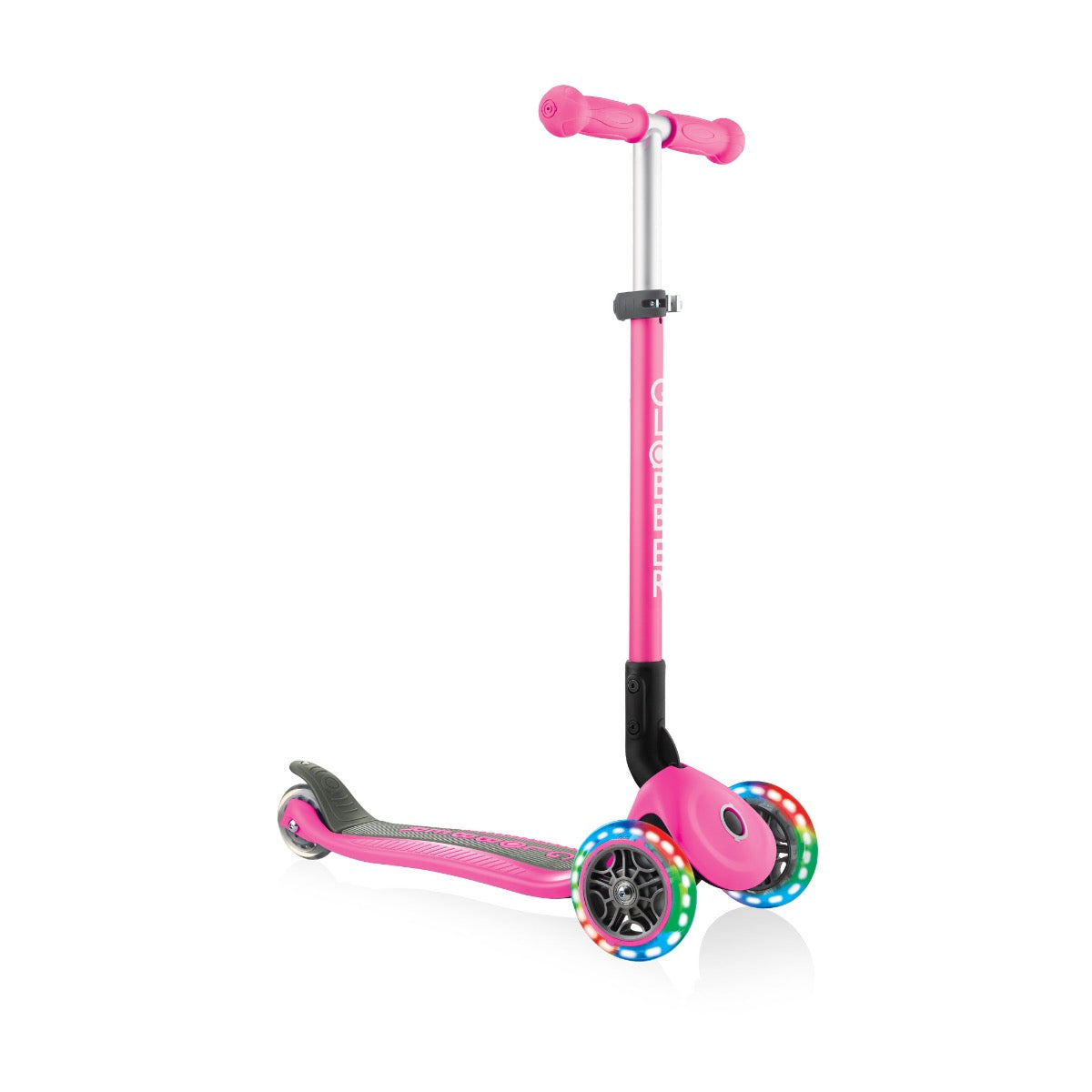 Globber Primo Height-Adjustable Foldable 3 Wheel Scooter (LED Wheels) (8 Colours) - Pupsik Singapore
