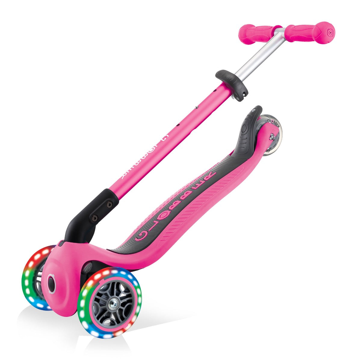 Globber Primo Height-Adjustable Foldable 3 Wheel Scooter (LED Wheels) (8 Colours) - Pupsik Singapore
