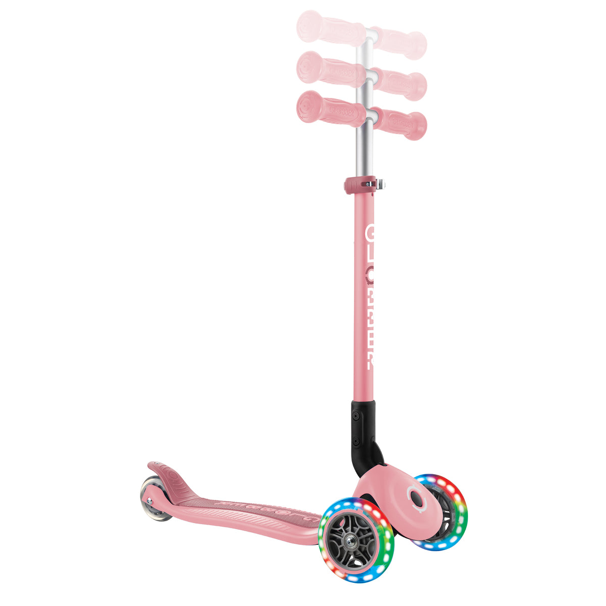 Globber Primo Height-Adjustable Foldable 3 Wheel Scooter (LED Wheels) (8 Colours) - Pupsik Singapore