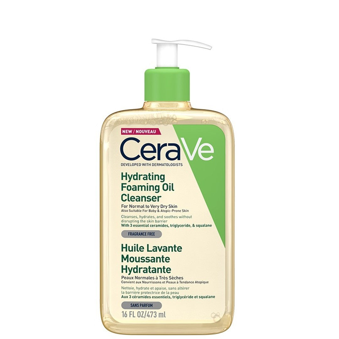 CeraVe Hydrating Foaming Oil Cleanser (473ml) - Exp 12/26