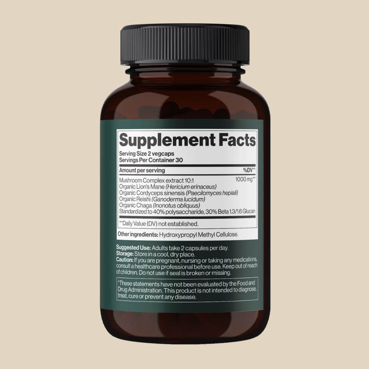 Mind Shi 4Mushroom Complex 1000mg, 60 Veg Caps (Exp 02/27)