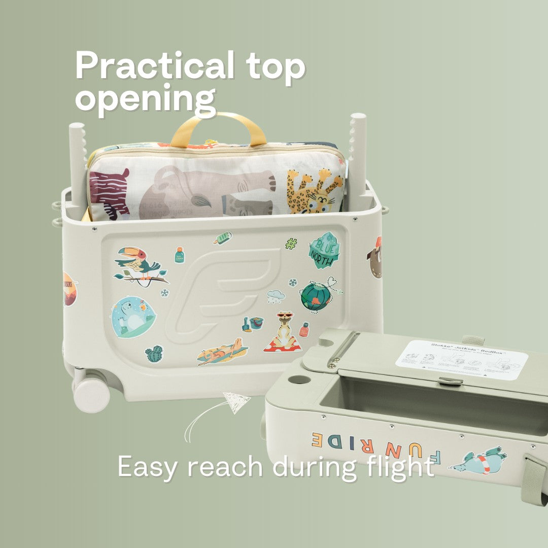 Stokke Jetkids Bed Box Airplane Ride/Carry/Sleep-On Suitcase V4 (6 Colours)
