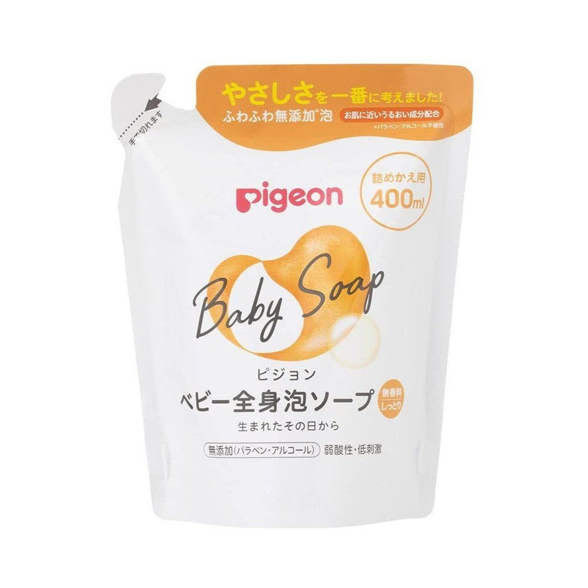 Pigeon Baby Body Foam Soap, 400ml Refill (Moisturizing Type) - Exp 09/27