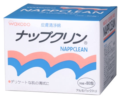 Wakodo NAPPCLEAN Facial and Nipple Wipes, 80s