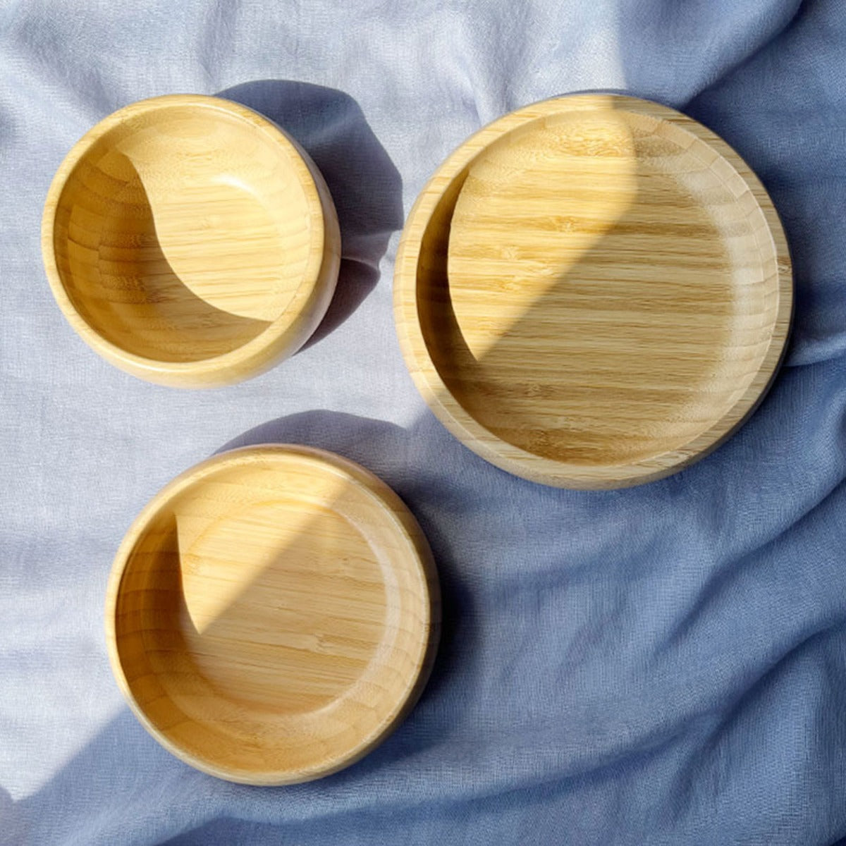 Biomom Bamboo Round Suction Plate - Shifting Sand