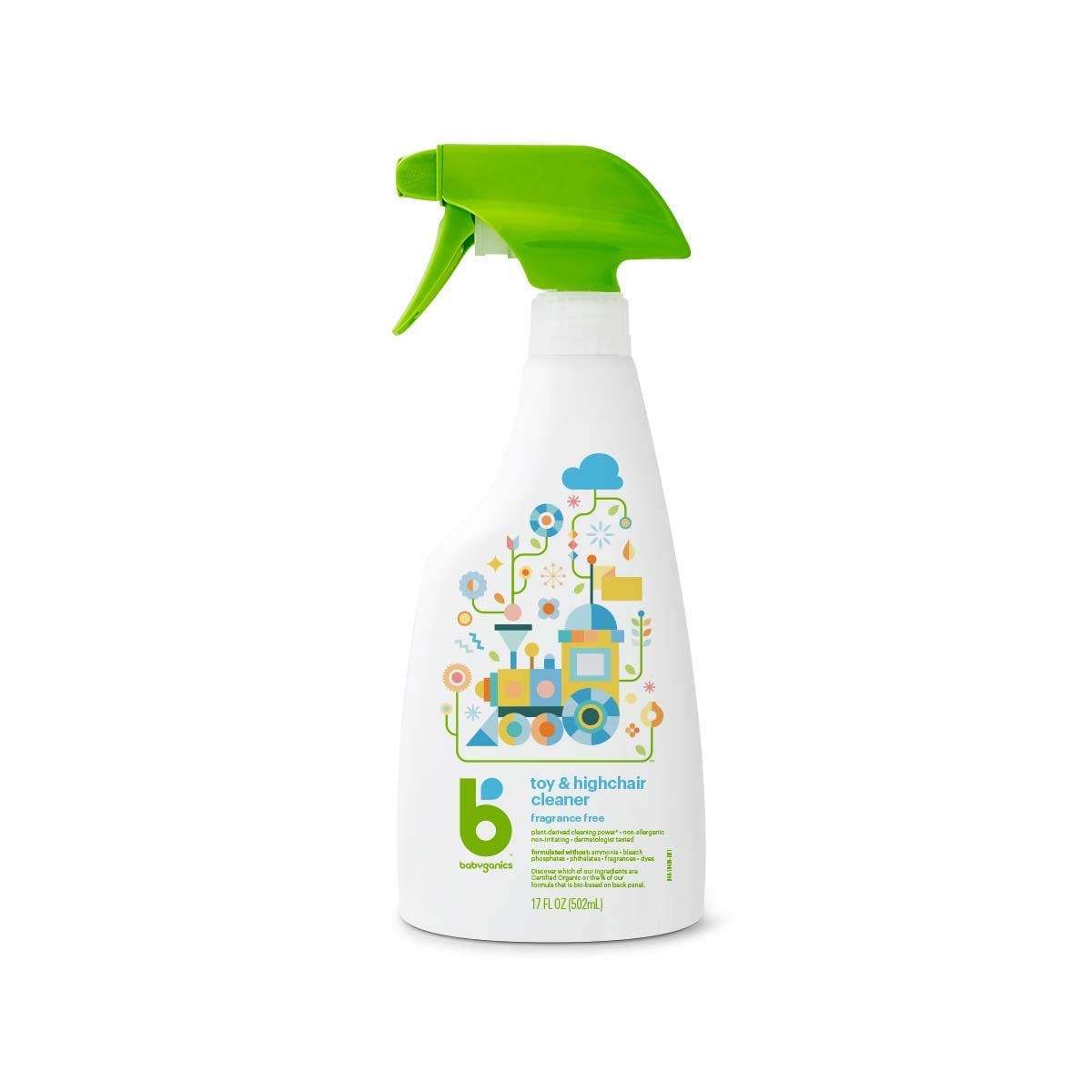 Babyganics Toy & High chair Cleaner - Fragrance Free (500ml)