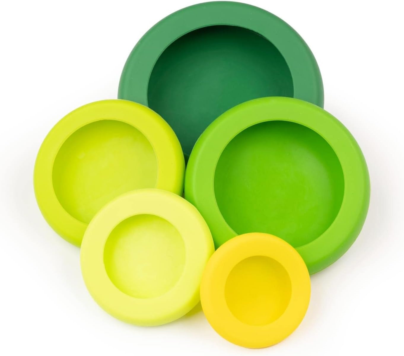 Food Huggers Set of 5 Reusable Silicone Food Savers (4 Colors) - Pupsik Singapore