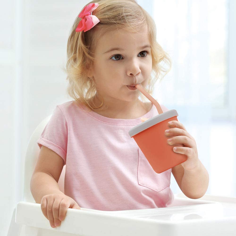Haakaa Silicone Sippy Straw Cup (4 Colours) - Pupsik Singapore