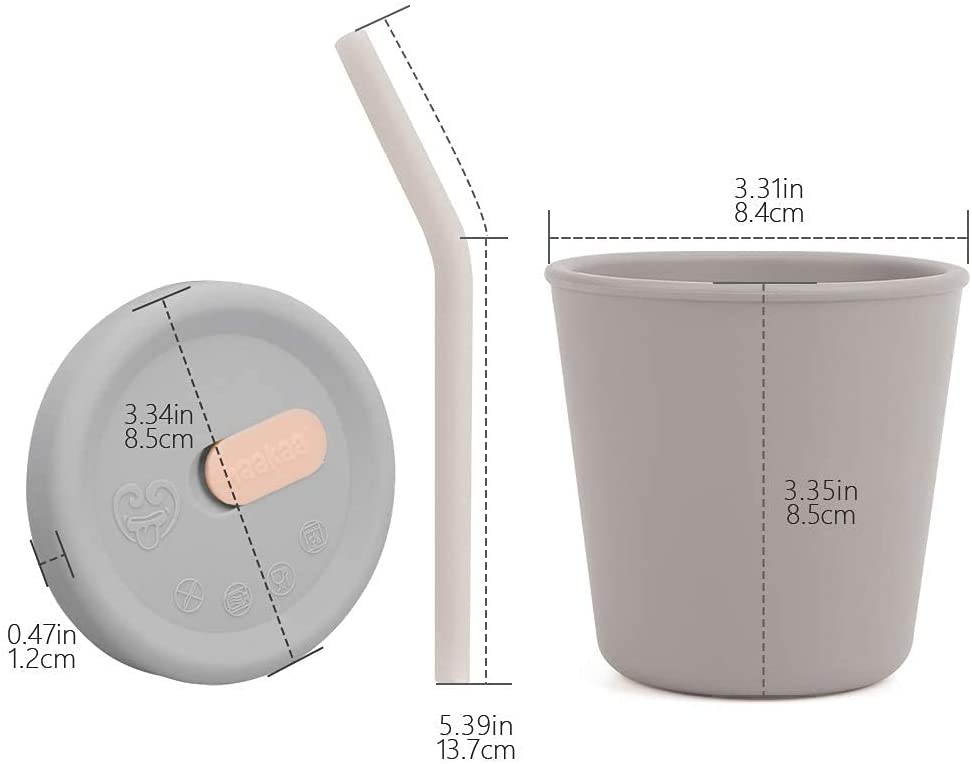 Haakaa Silicone Sippy Straw Cup (4 Colours) - Pupsik Singapore
