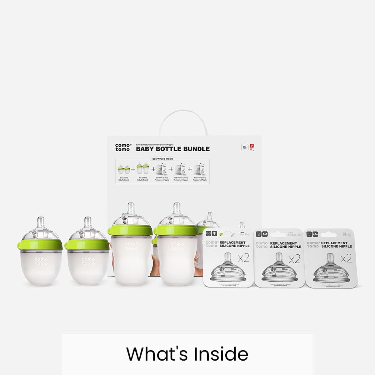Comotomo Baby Bottle 7-piece Bundle Set (2 Colours) - Pupsik Singapore