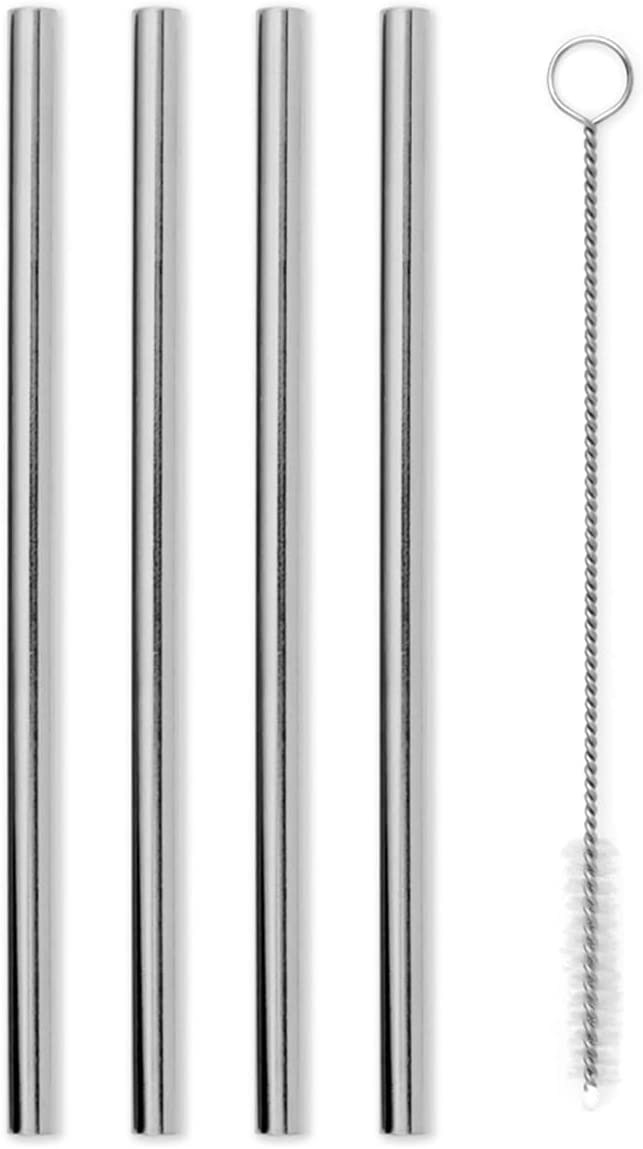 W&P Porter Set of 4 Metal Straws, 5 inches (3 colors)
