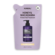Kundal Honey & Macadamia Protein Hair Treatment, 400ml Refill Bag - Amber Vanilla (Exp 10/27)