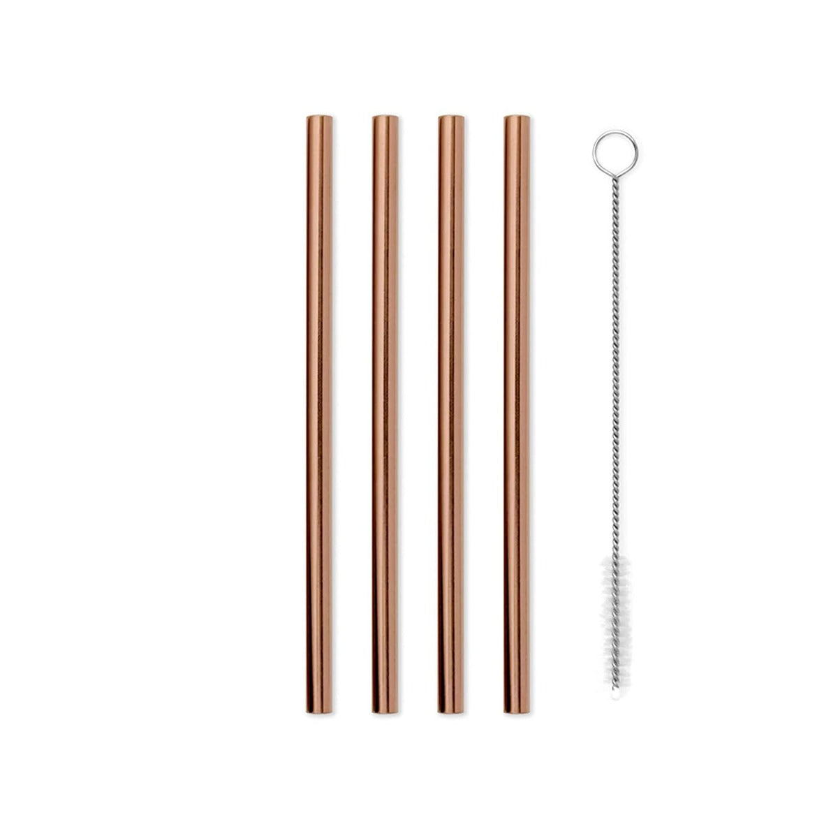W&P Porter Set of 4 Metal Straws, 5 inches (3 colors)