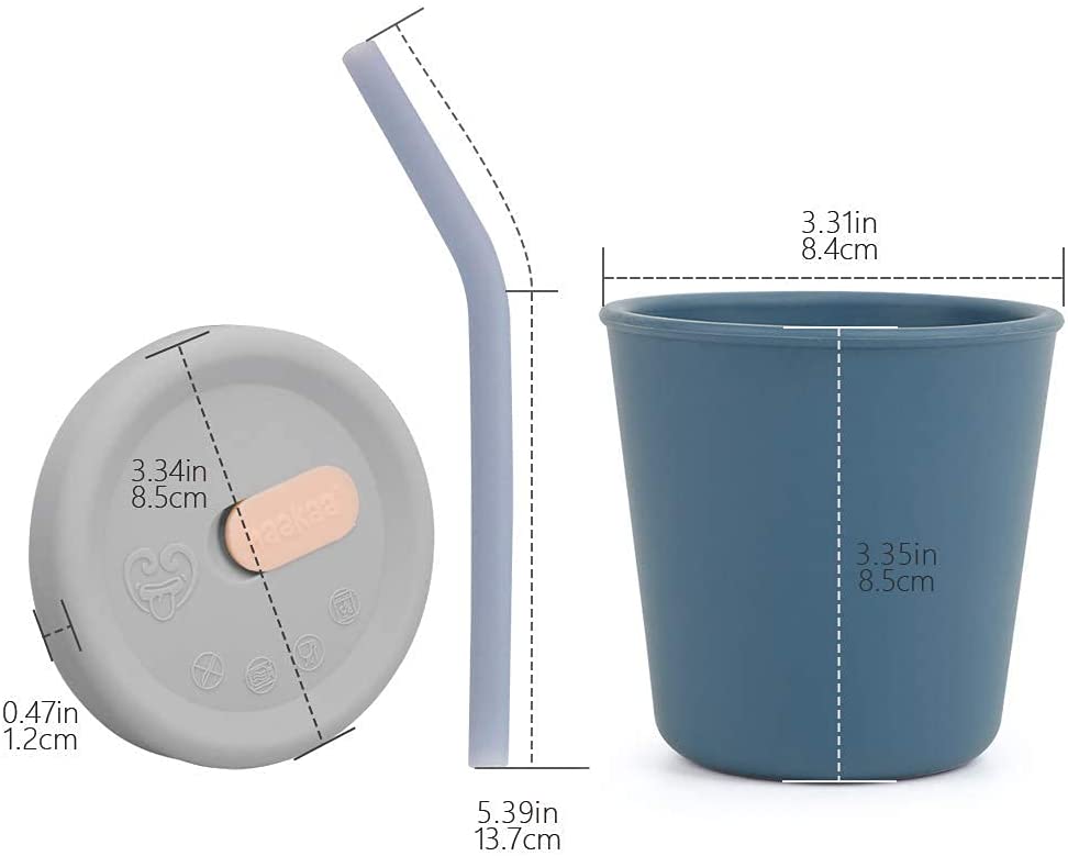 Haakaa Silicone Sippy Straw Cup (4 Colours) - Pupsik Singapore