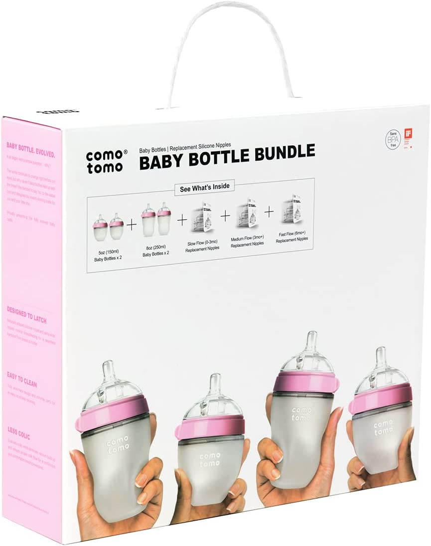 Comotomo Baby Bottle 7-piece Bundle Set (2 Colours)