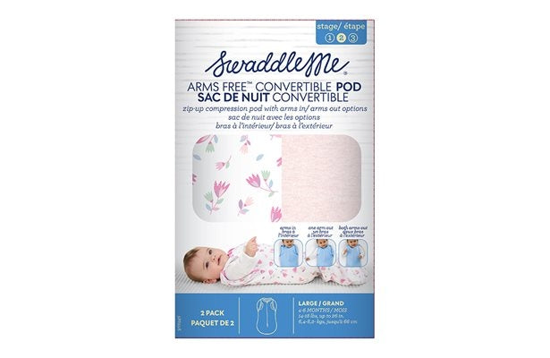 Summer Infant SwaddleMe Arms Free Convertible Pod, 2pk – Large 3-6m (4 Designs) - Pupsik Singapore