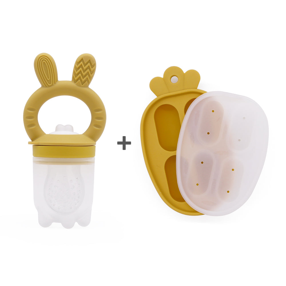 Biomom Bunny Feeder & Nibble Tray Set (6 Colors) - Pupsik Singapore