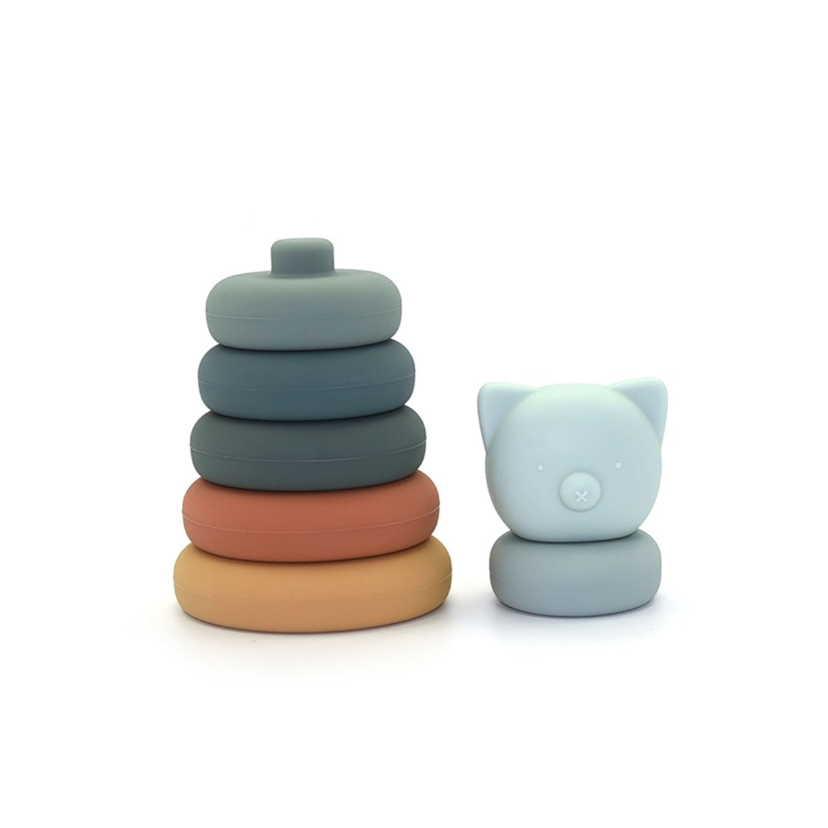 Biomom Silicone Animal Stacking Toy - Bear