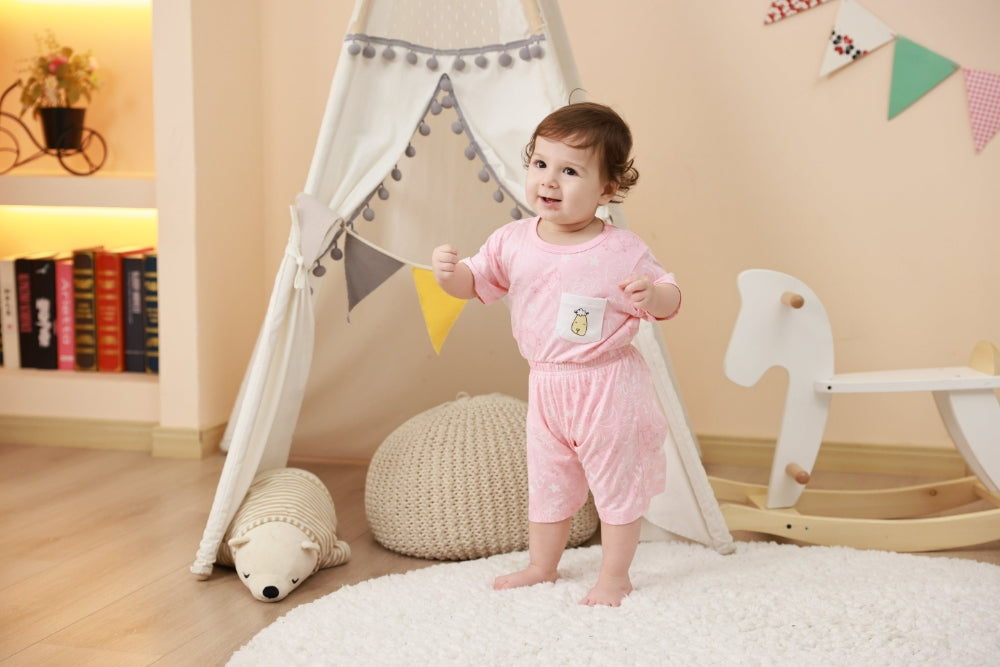 Baa Baa Sheepz Short Sleeve T-Shirt & Shorts - Baa Baa in the Universe Pink (4 Sizes)