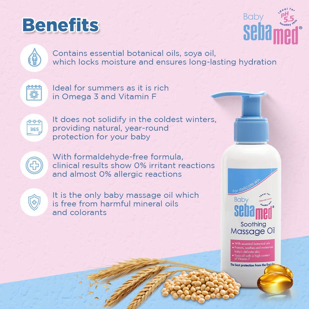 Sebamed Baby Massage Oil 150ml - exp 02/27