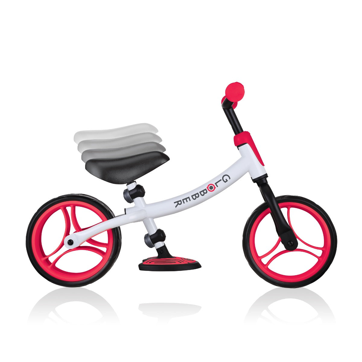 Globber Go Bike Duo Balance Bike - White Red - Pupsik Singapore