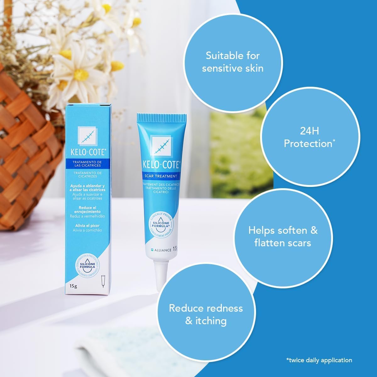 KELO-COTE Silicone Scar Gel, 15g (Exp 07/26)