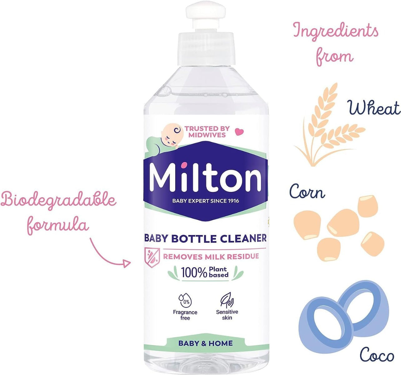 Milton Baby Bottle Cleaner 500ml (exp 12/27)