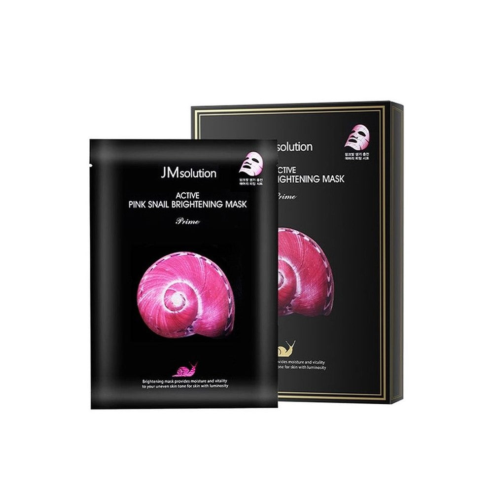JMsolution Active Pink Snail Brightening Mask, 10pcs (Exp 08/27)