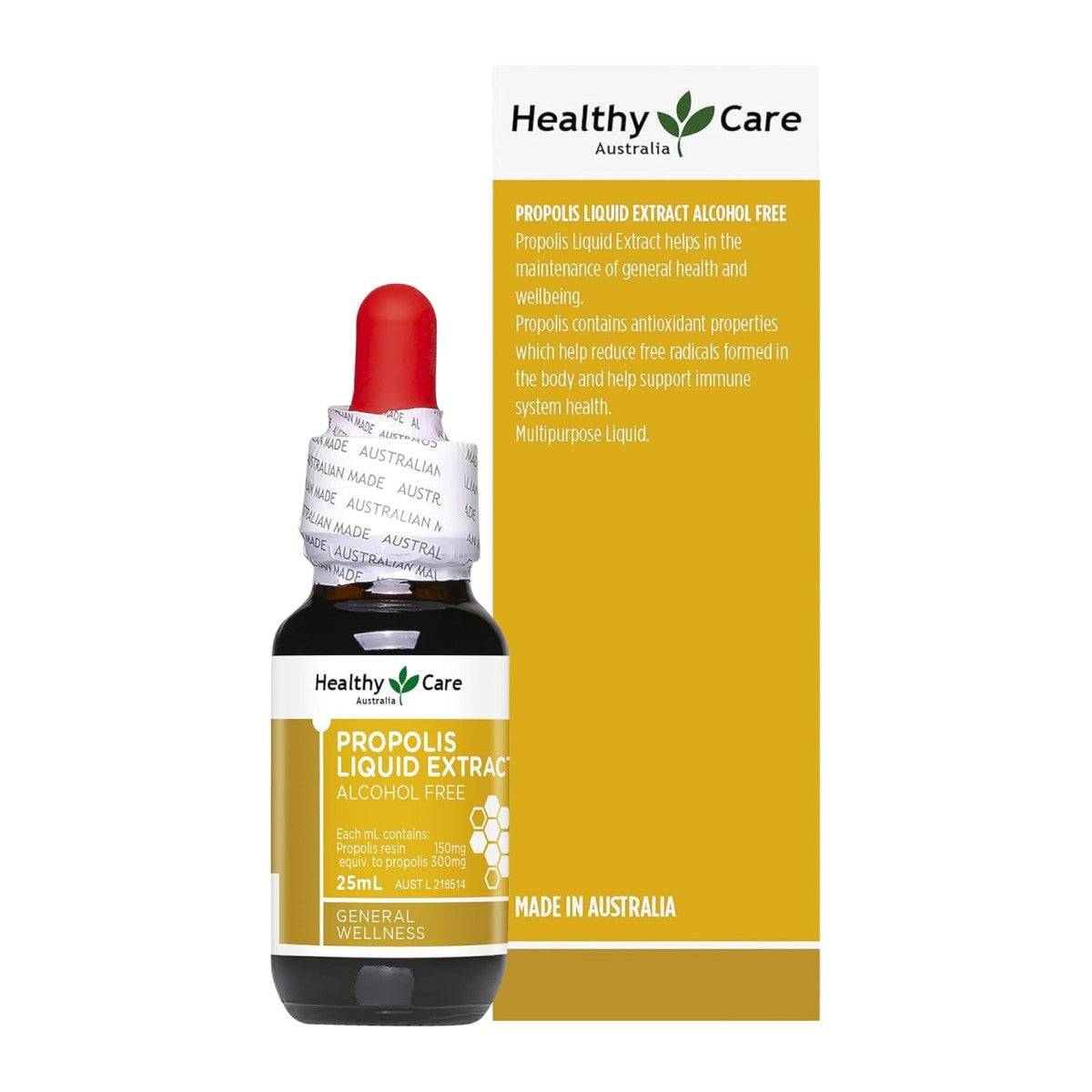 Healthy Care Propolis Liquid Extract - Alcohol-Free, 25ml (Exp 09/27)
