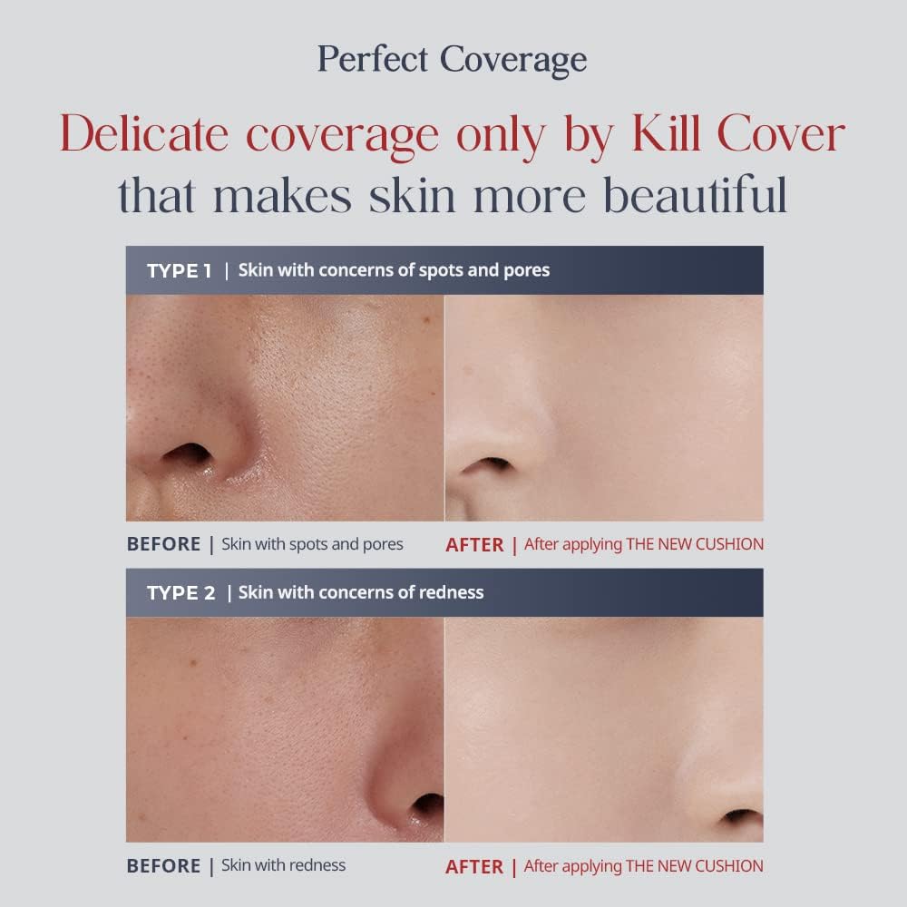 CLIO Kill Cover The New Founwear Cushion - SPF50+ PA+++, 15g + 15g (3 Shades)