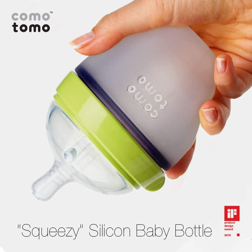 Comotomo Baby Bottle, 150ml  - Green