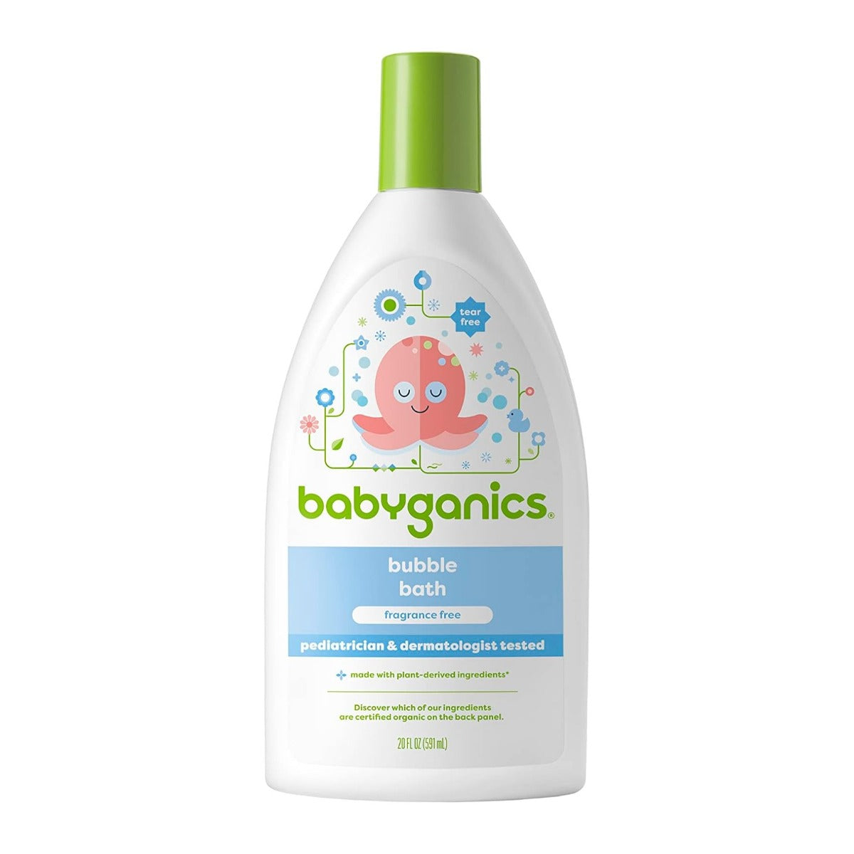 Babyganics Fragrance-Free Bubble Bath, 591ml
