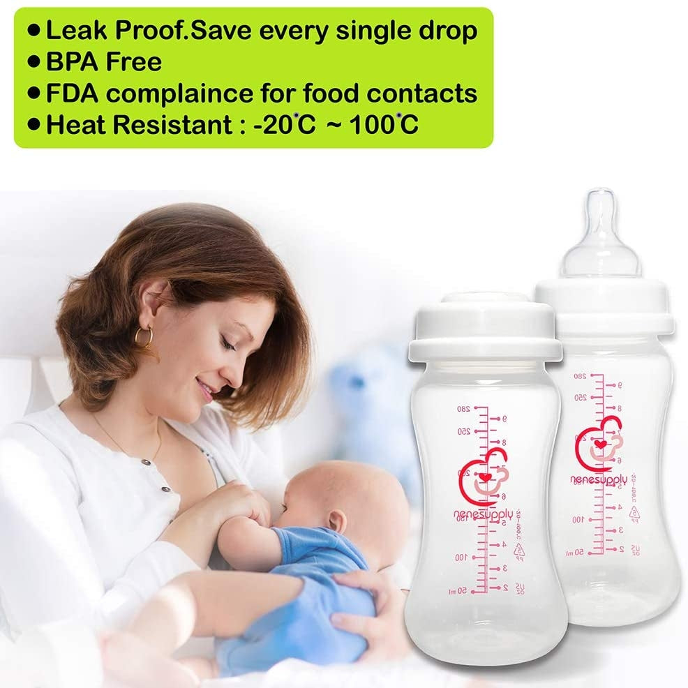 Nenesupply Wide Mouth Feeding Bottle (280ml/9oz) (2pk)