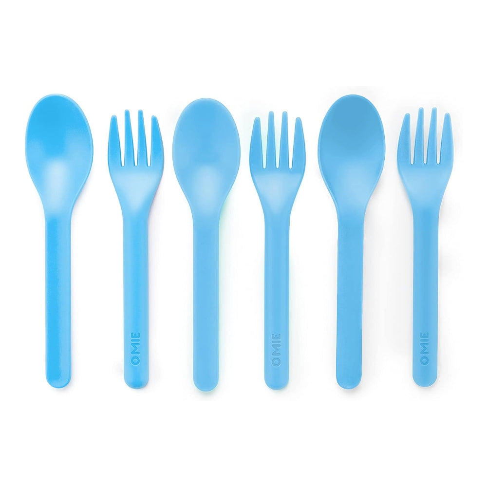 OmieBox OmiePod Utensil Refill, 3 Pairs of Fork & Spoon Set (2 Colors)