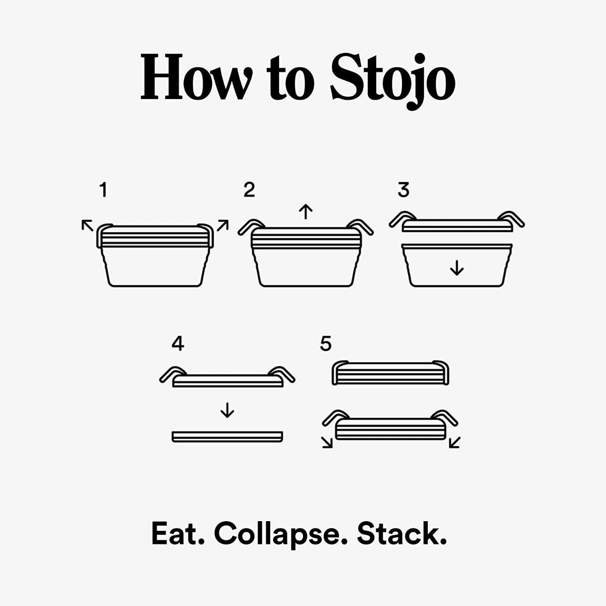 Stojo Silicone Collapsible Box, 24oz, 700ml (5 Colors)