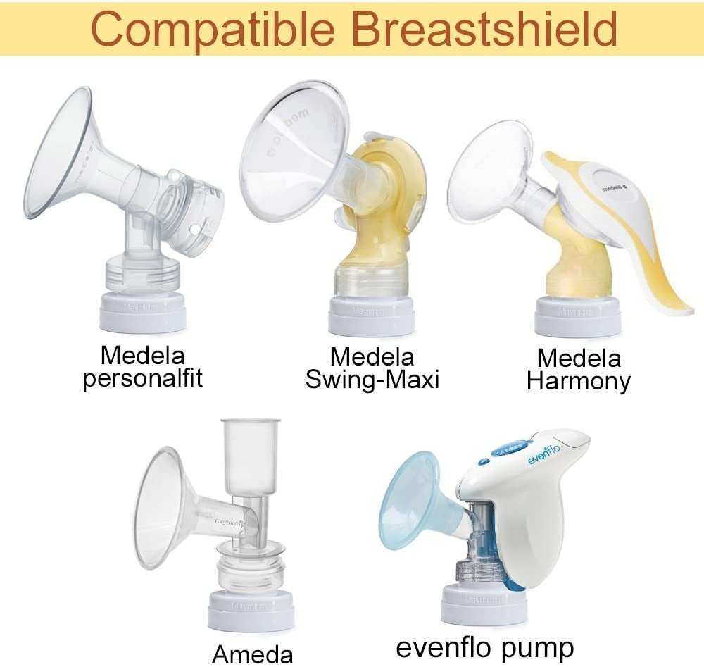 Maymom Narrow to Wide Bottle Thread Changer (Medela Pump to Spectra/Avent Bottles)