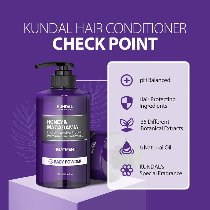 Kundal Honey & Macadamia Protein Hair Treatment, 500ml - Wedding Bouquet (Exp 03/27)
