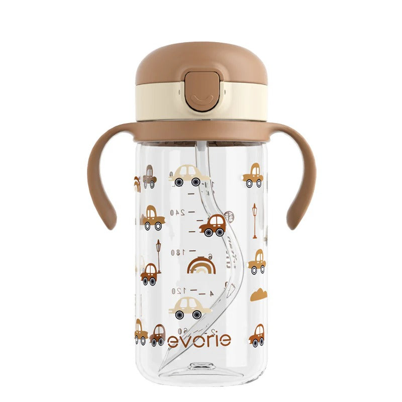 Evorie Tritan Kids Straw Water Bottle Mug, 300ml (21 Designs)