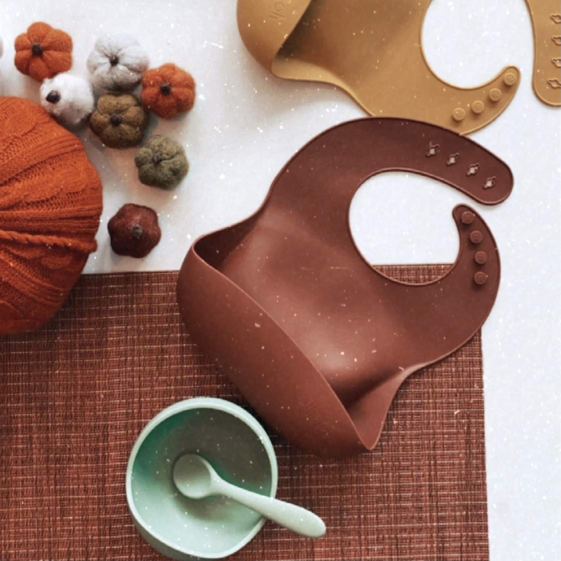 Ali+Oli Baby Silicone Bibs (7 Colours) - Pupsik Singapore