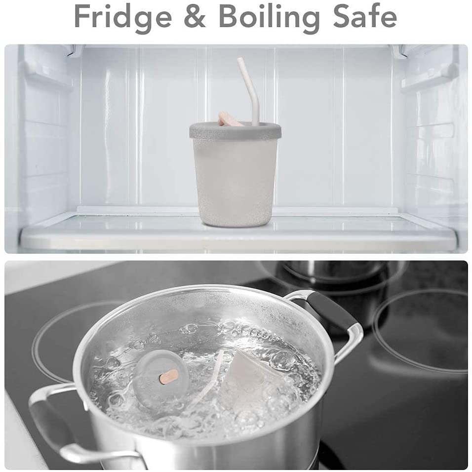 Haakaa Silicone Sippy Straw Cup (4 Colours) - Pupsik Singapore