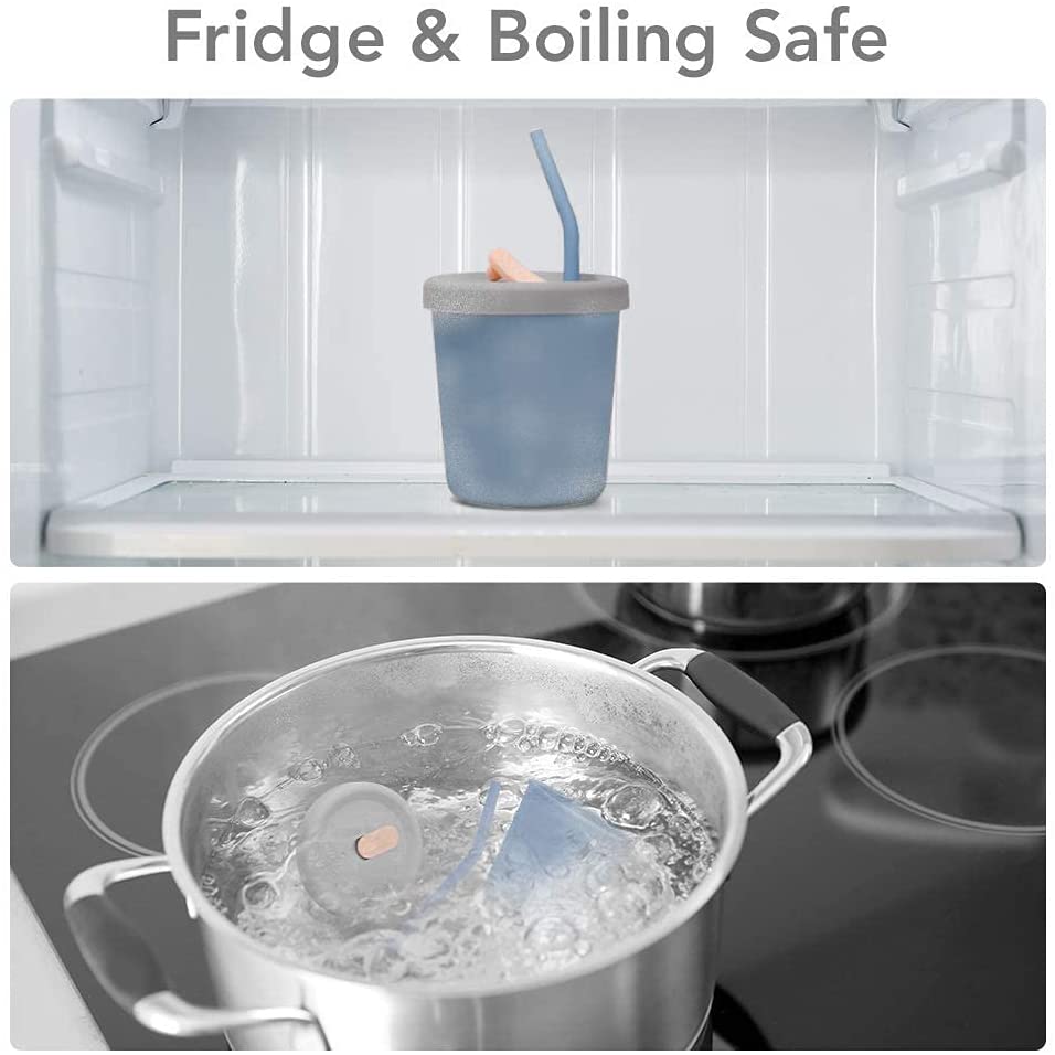 Haakaa Silicone Sippy Straw Cup (4 Colours) - Pupsik Singapore